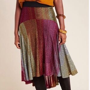 Anthropologie Cecilia Prado Abstract Midi Skirt